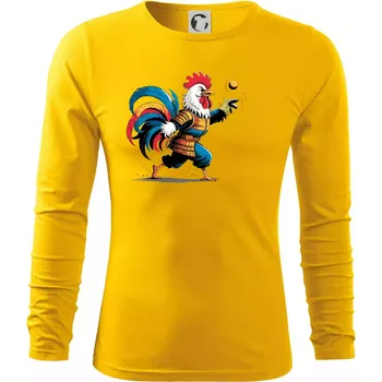 Pánské oblečení Petanque kohout - Triko s dlouhým rukávem FIT-T long sleeve - 2XL ( Žlutá )