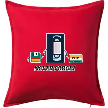 Polštář Never forget 90s - Polštář 50x50 - 50x50 - Pouze potah ( Červená )