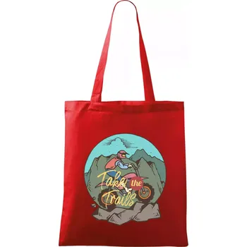 Nákupní taška Offroad Moto - Taška bavlněná - 42 x 38 cm ( Červená )