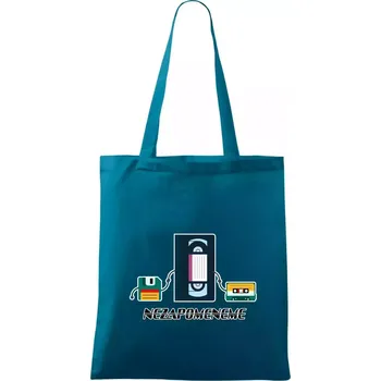 Nikdy nezapomeneme 90s - Taška bavlněná - 42 x 38 cm ( Petrolejová )