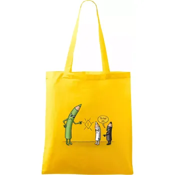 Pastelky - kdo to byl? (Hana-creative) - Taška bavlněná - 42 x 38 cm ( Žlutá )