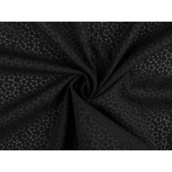 Halenkovina / bavlněný popelín černá 1 m