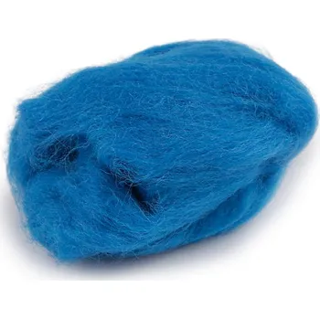 Nástroj na niť a příze Ovčí rouno 5 g česané modrá 1 sáček