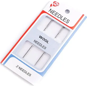 Nástroj na niť a příze Jehly ostré na vlnu a stužkové vyšívání nikl 36 karta