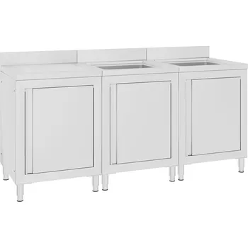 Kuchyňská skříňka Gastro kuchyňská dřezová skříňka 180 x 60 x 96 cm nerezová ocel IM_3058271