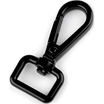 Kovová karabina otočná, průvlek 15 mm