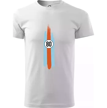 Pánské tričko Vintage Race 80 - Triko extra velké (5-8XL) - 6XL ( Bílá )