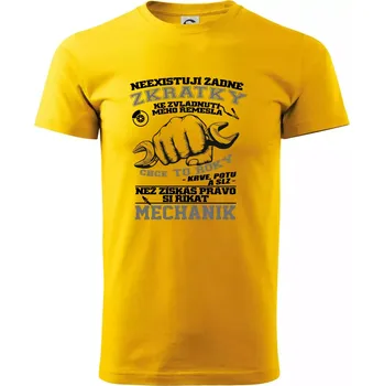 Pánské tričko Mechanik zkratky - Triko extra velké (5-8XL) - 6XL ( Žlutá )