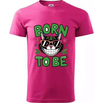 Pánská móda Marihuana - born to be - Klasické pánské triko vyšší gramáže - XL ( Purpurová )