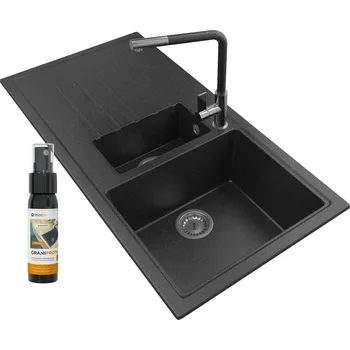 Granitový dřez Dřez jednopůlkomorový Granitan SOLARIS granit šedý