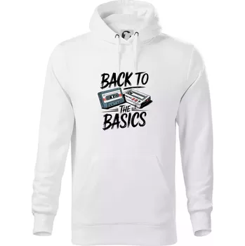 Pánská mikina Back to the basics 90s - Mikina pánská Cape s kapucí - 4XL ( Bílá )