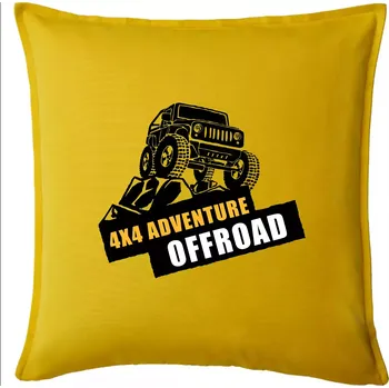 Polštář 4x4 adventure offroad - Polštář 50x50 - 50x50 - Pouze potah ( Žlutá )