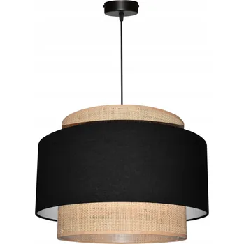 Závěsné stropní svítidlo se stínidlem 45/30 E27 ČERNÉ MIRANO RAFIA BOHO