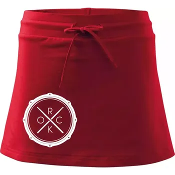 Dámská sukně Paličky bicí ROCK - Sportovní sukně - two in one - XL ( Červená )
