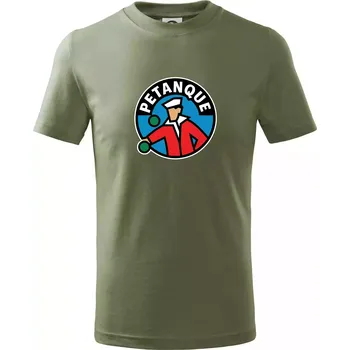 Petanque ikonka - Tričko dětské bavlněné - 122 cm/6 let ( Khaki )