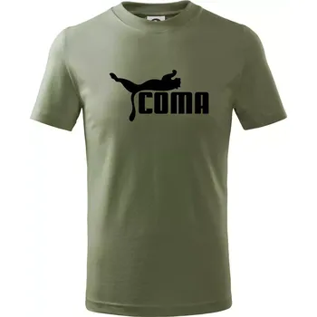 Coma parodie - Tričko dětské bavlněné - 134 cm/8 let ( Khaki )