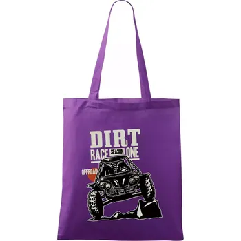 Dirt race offroad - Taška bavlněná - 42 x 38 cm ( Fialová )