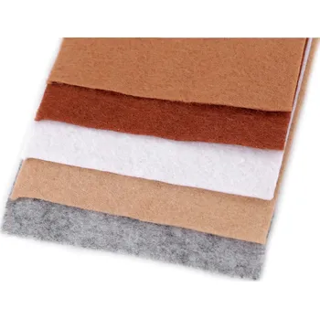 Jehla na filcování Barevná sada dekorativních filců plstí 10x45 cm - mix č. 7