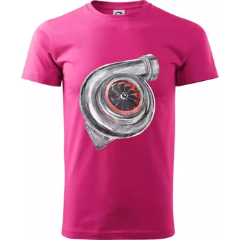 Pánské tričko Turbo olejomalba - Klasické pánské triko vyšší gramáže - L ( Purpurová )