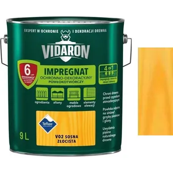 lazura Vidaron Impregnat ochranná impregnační lazura na dřevo V02 Borovice zlatá 9l