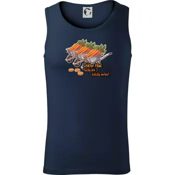 Pánská móda Doktor říkal - 3 kolečka mrkve - Tílko pánské Core - L ( Námořní modrá (velmi tmavá - téměř černá) )