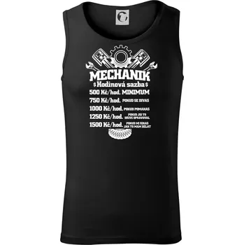 Mechanik - hodinová sazba - Tílko pánské Core - L ( Černá )