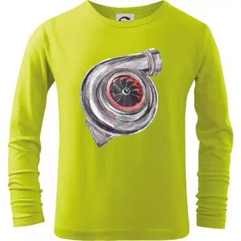 Dětská móda Turbo olejomalba - Triko dětské Long Sleeve - 122 cm/6 let ( Limetková )