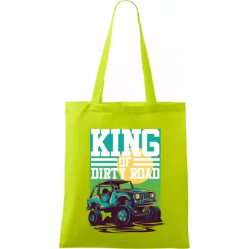 King of dirty road - Taška bavlněná - 42 x 38 cm ( Limetková )