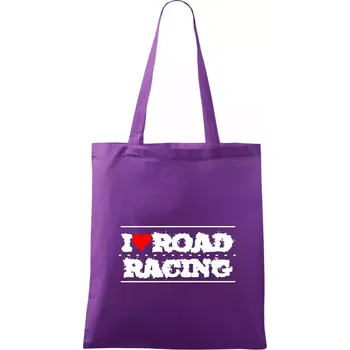 I love road racing - Taška bavlněná - 42 x 38 cm ( Fialová )