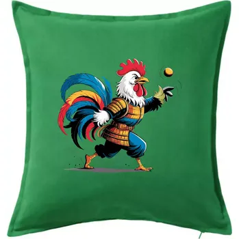 Polštář Petanque kohout - Polštář 50x50 - 50x50 - Pouze potah ( Středně zelená )