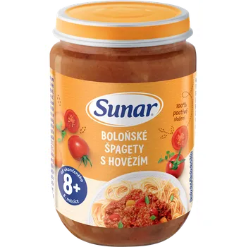 Sunar příkrm boloňské špagety s hovězím 8m+