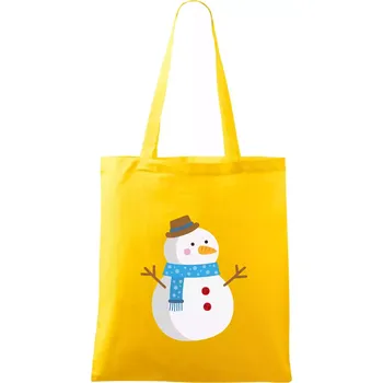 Sněhulák se šálou - Taška bavlněná - 42 x 38 cm ( Žlutá )