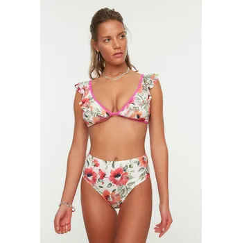 Dámské plavky Dámské plavky spodní díl Trendyol Multicolored Trendyol krémová 1797659