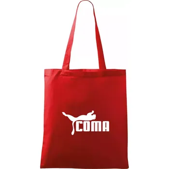 Nákupní taška Coma parodie - Taška bavlněná - 42 x 38 cm ( Červená )