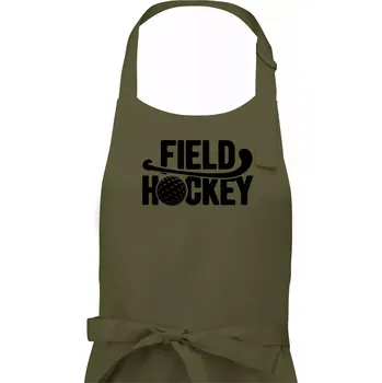 Kuchyňská zástěra Field hockey míček a nápis - Pánská zástěra na vaření - Univerzální velikost ( Khaki )