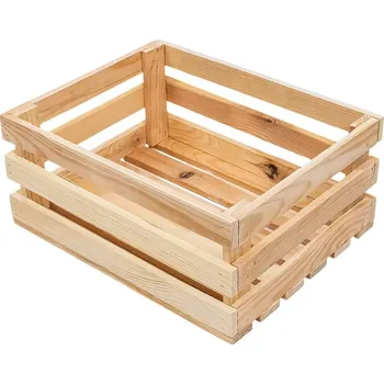 Úložný box Mobler Dřevěná bedýnka na zeleninu a ovoce, 30x40x18 cm