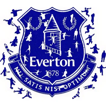 EVERTON FC Dřevěné puzzle Everton FC, znak klubu, 150 ks