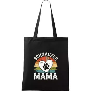 Nákupní taška Schnauzer Mama - Taška bavlněná - 42 x 38 cm ( Černá )