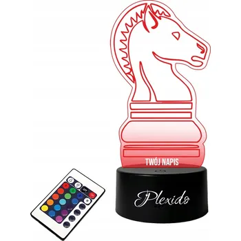 Lampička LAMPičKA na SKLE Skokan Šachovnice 3D LED RGB + DÁLKOVÝ OVLADAČ 16 BAREV