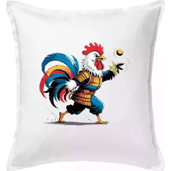 Polštář Petanque kohout - Polštář 50x50 - 50x50 - Pouze potah ( Bílá )