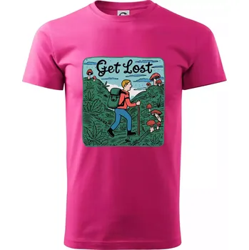Pánská móda Marihuana - Get lost - Klasické pánské triko vyšší gramáže - L ( Purpurová )
