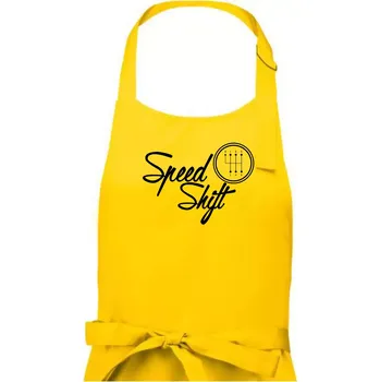 Kuchyňská zástěra Speed shift - Pánská zástěra na vaření - Univerzální velikost ( Žlutá )