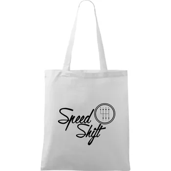 Speed shift - Taška bavlněná - 42 x 38 cm ( Bílá )