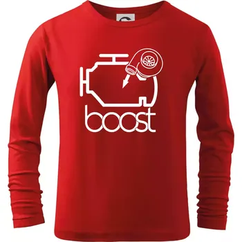 Chlapecké tričko Boost - Triko dětské Long Sleeve - 134 cm/8 let ( Červená )