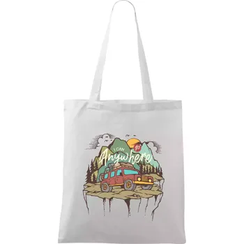Adventure car - Taška bavlněná - 42 x 38 cm ( Bílá )