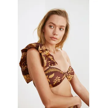 Dámské plavky Bikiny vrchní díl Trendyol Patterned Trendyol tmavě červená 1497427