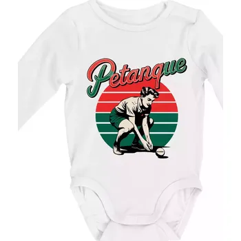 Kojenecký body Petanque žena - Body kojenecké s dlouhým rukávem - Dlouhý r. do 3 měs ( Bílá )