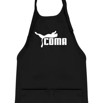 Kuchyňská zástěra Coma parodie - Dětská zástěra na vaření - Univerzální velikost ( Černá )