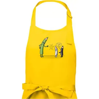 Kuchyňská zástěra Pastelky - kdo to byl? (Hana-creative) - Pánská zástěra na vaření - Univerzální velikost ( Žlutá )
