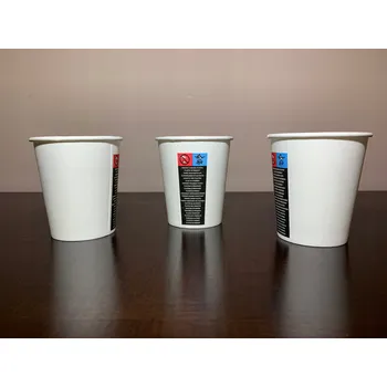 Jednorázové nádobí Papírové kelímky bílé Kram 250 ml, 100 ks